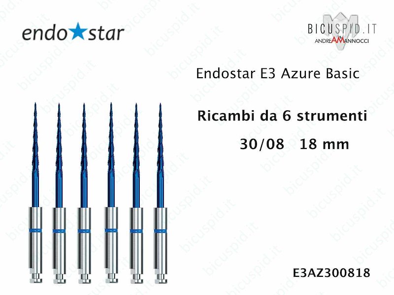 Endostar E3 Azure Basic RICAMBI da 6 strumenti