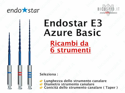 Endostar E3 Azure Basic RICAMBI da 6 strumenti
