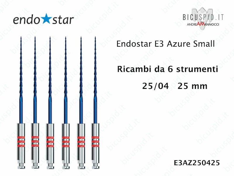 Endostar E3 Azure Small RICAMBI da 6 strumenti