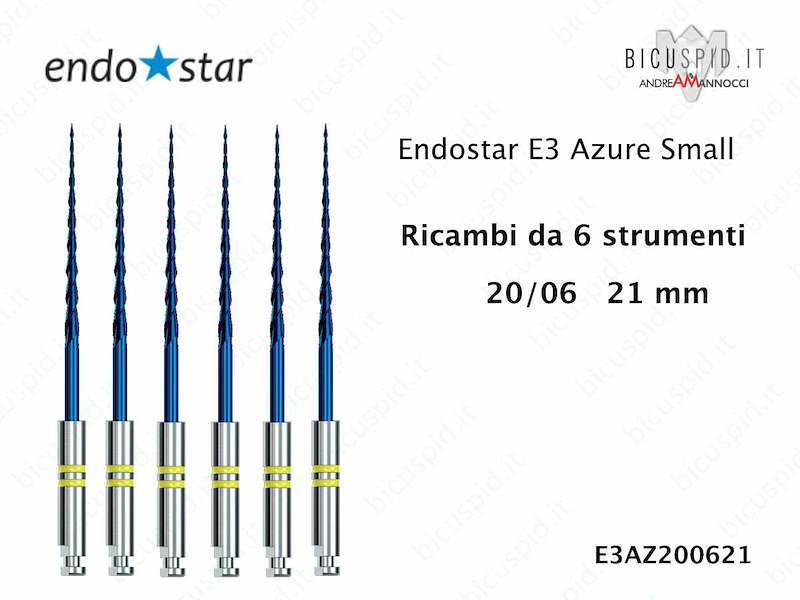 Endostar E3 Azure Small RICAMBI da 6 strumenti