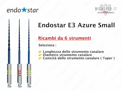 Endostar E3 Azure Small RICAMBI da 6 strumenti