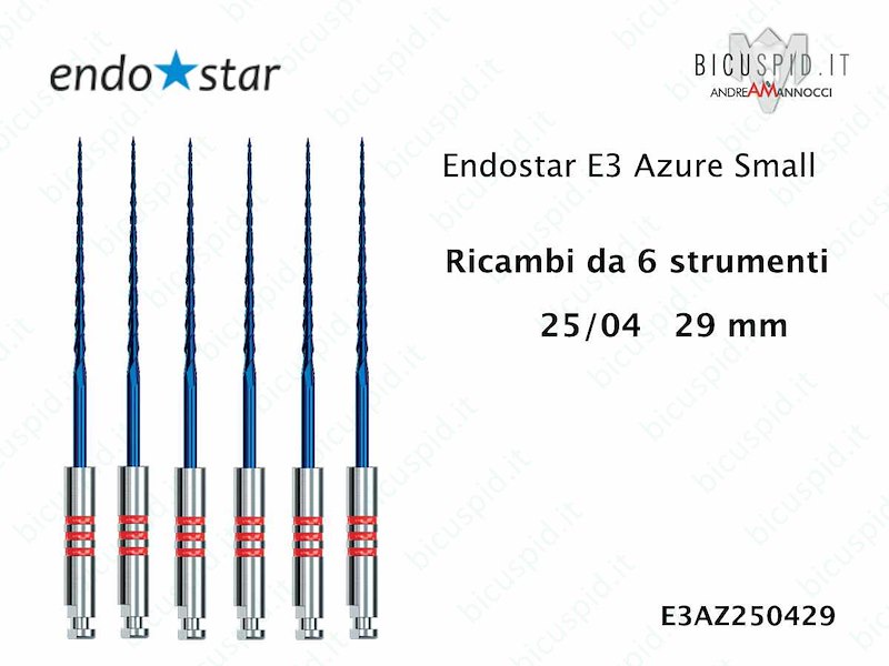 Endostar E3 Azure Small RICAMBI da 6 strumenti