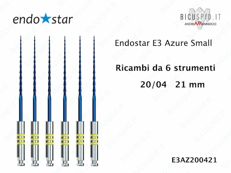 Endostar E3 Azure Small RICAMBI da 6 strumenti