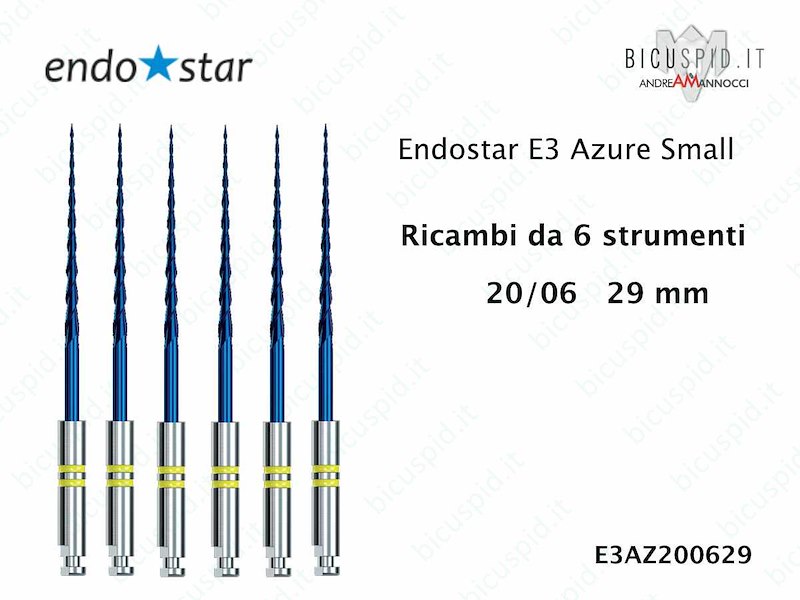 Endostar E3 Azure Small RICAMBI da 6 strumenti