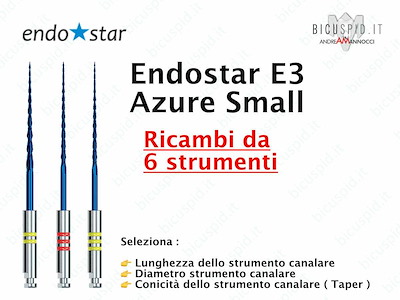 Endostar E3 Azure Small RICAMBI da 6 strumenti