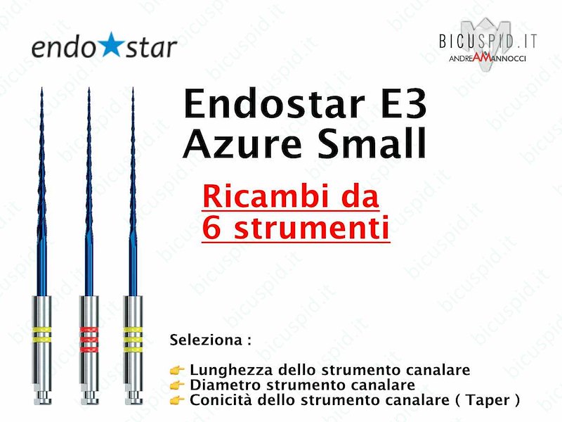 Endostar E3 Azure Small RICAMBI da 6 strumenti