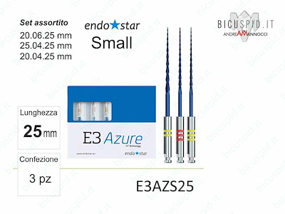 Set Endostar E3 Azure Small 25mm  E3AZS25
