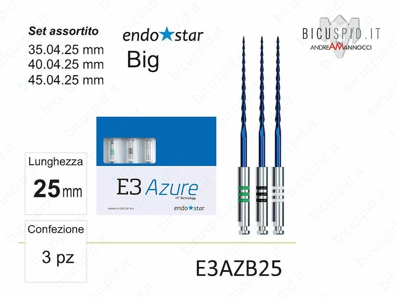 Set Endostar E3 Azure Big 25mm E3AZB25