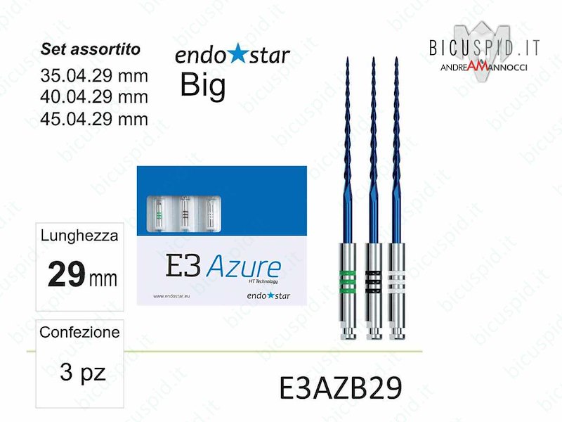 Set Endostar E3 Azure Big 29mm E3AZB29