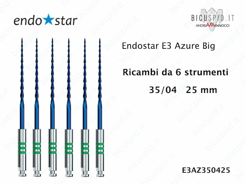 Endostar E3 AzureBig RICAMBI da 6 strumenti