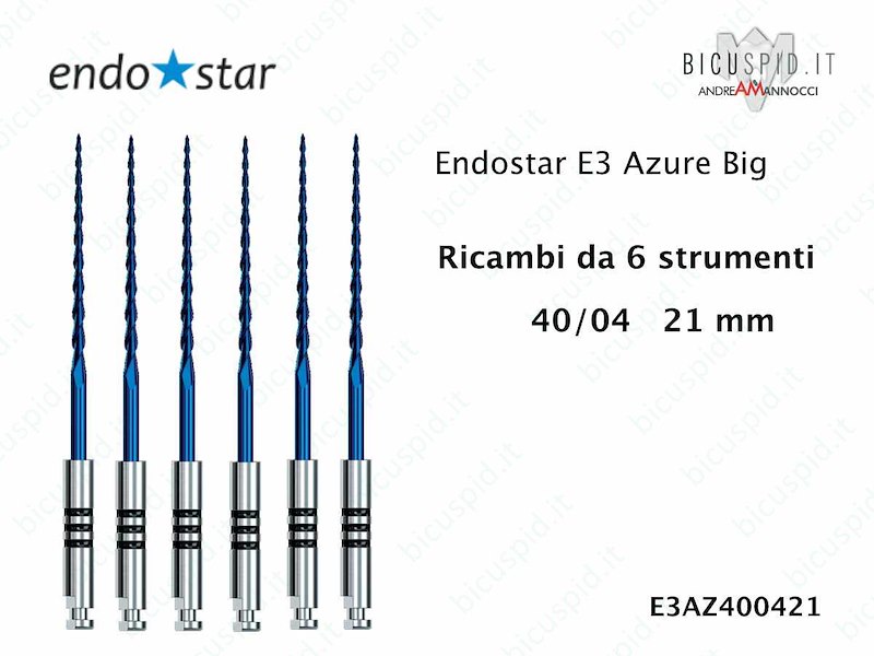 Endostar E3 AzureBig RICAMBI da 6 strumenti