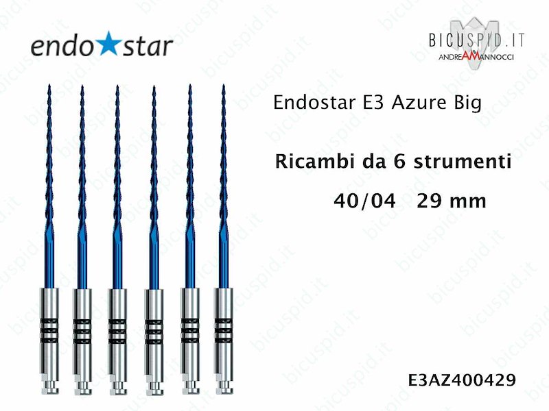 Endostar E3 AzureBig RICAMBI da 6 strumenti