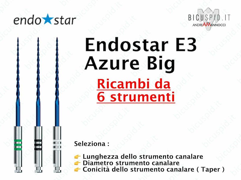 Endostar E3 Azure Big RICAMBI da 6 strumenti