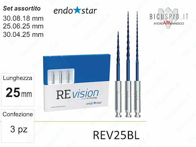 EndoStar REvision Set assortito da 25mm per il ritrattamento canalare REV25BL