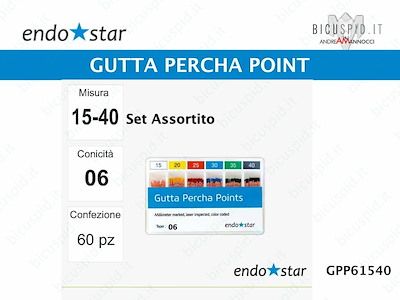 Guttaperca point EndoStar Set Assortito 15-40/06    CPP61540