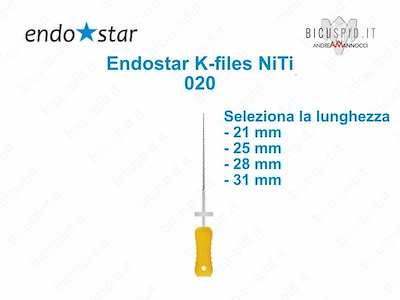 K-FILE manuali NiTi EndoStar 020