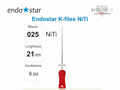 K-FILE manuali NiTi EndoStar 025