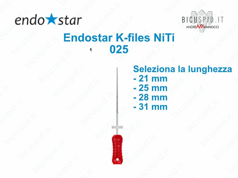K-FILE manuali NiTi EndoStar 025