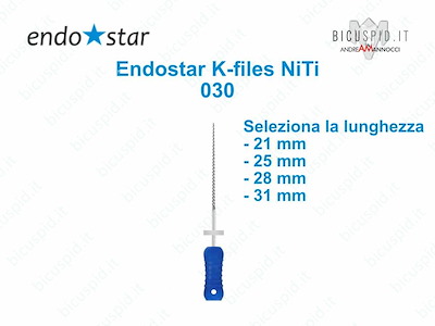 K-FILE manuali NiTi EndoStar 030