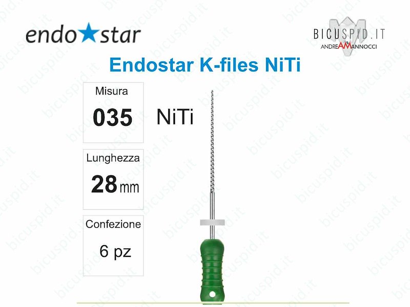 K-FILE manuali NiTi EndoStar 035