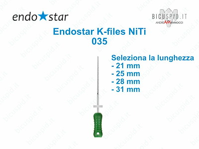 K-FILE manuali NiTi EndoStar 035