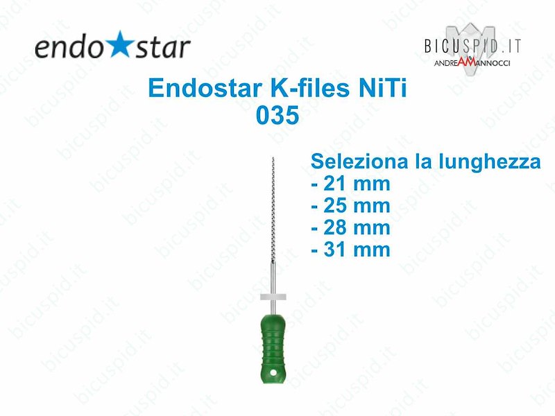 K-FILE manuali NiTi EndoStar 035