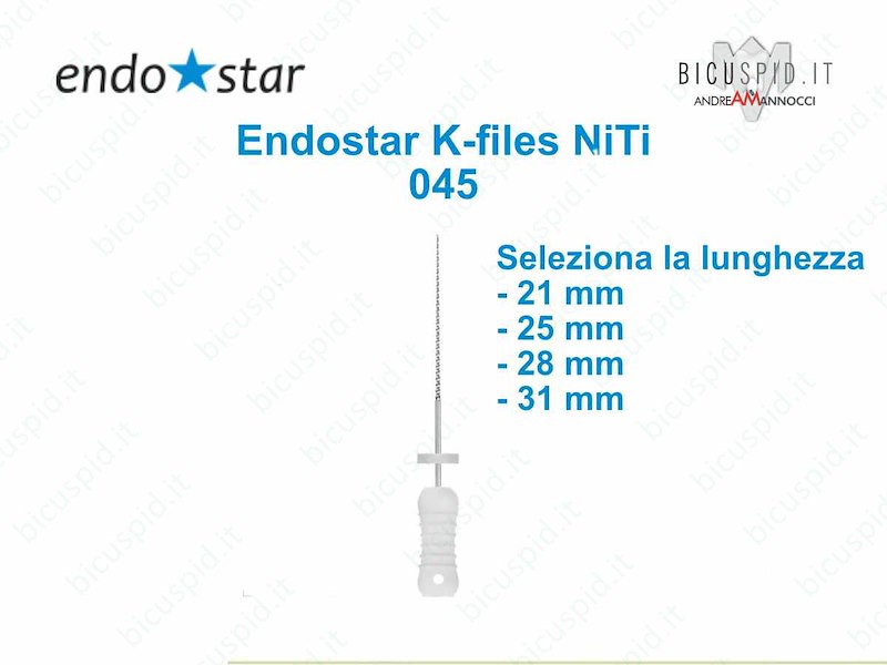 K-FILE manuali NiTi EndoStar 045