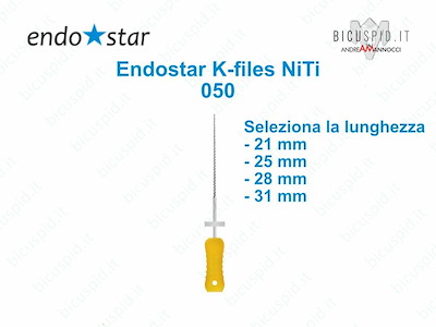 K-FILE manuali NiTi EndoStar 050