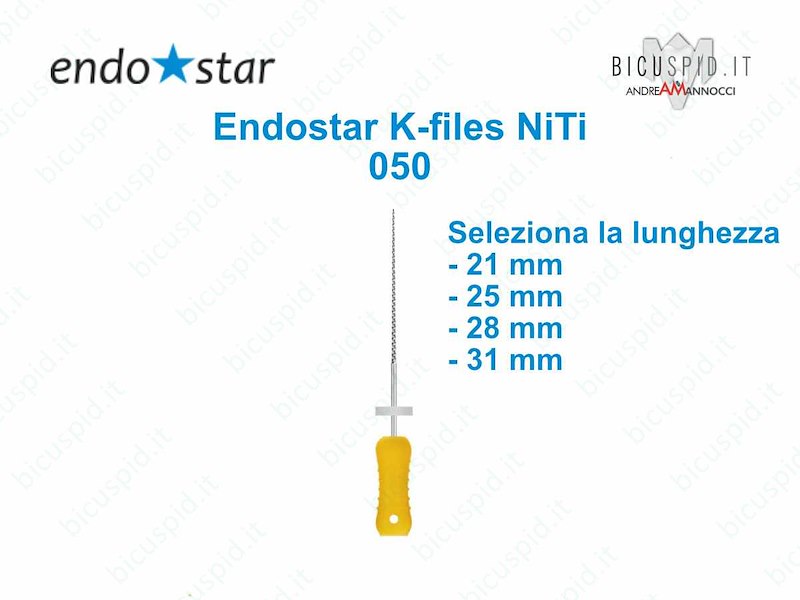 K-FILE manuali NiTi EndoStar 050