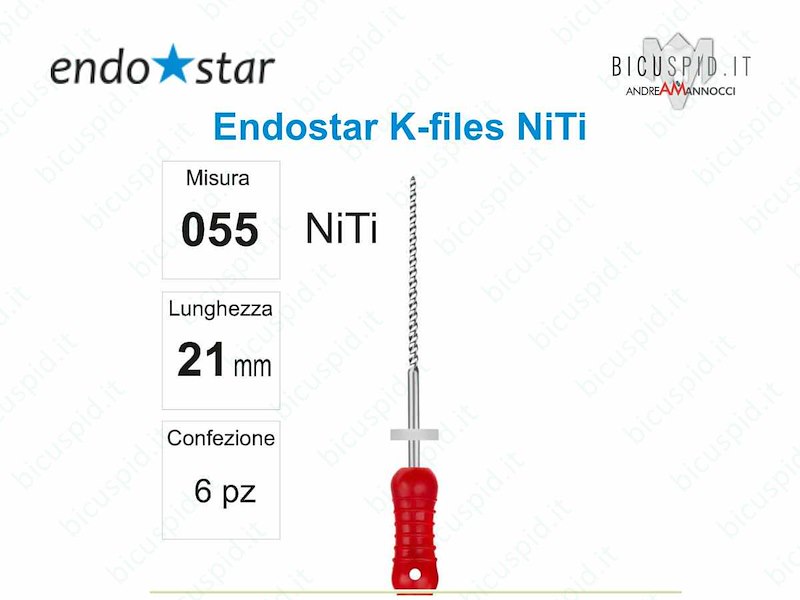 K-FILE manuali NiTi EndoStar 055