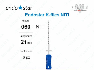 K-FILE manuali NiTi EndoStar 060