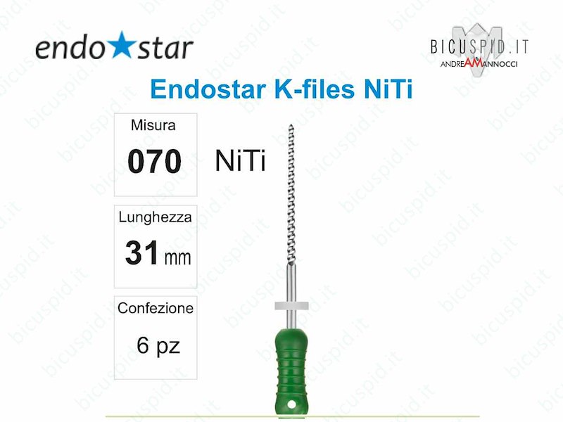 K-FILE manuali NiTi EndoStar 070