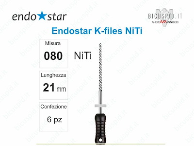 K-FILE manuali NiTi EndoStar 080