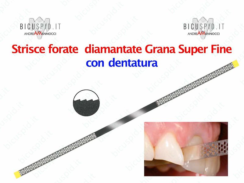 Strisce diamantate forate con  dentatura