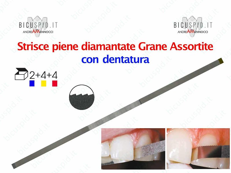 Strisce diamantate Piene con  dentatura