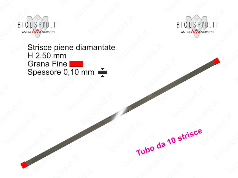 Strisce diamantate piene H 2,5 mm