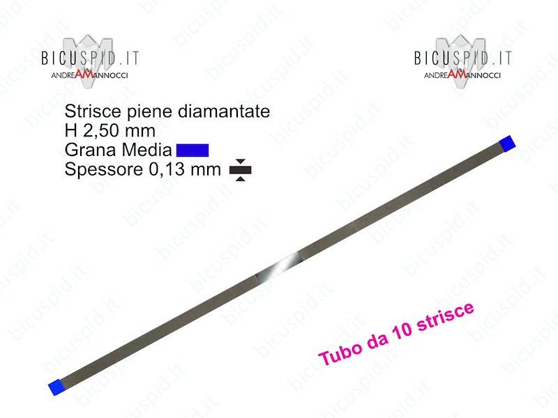 Strisce diamantate piene H 2,5 mm