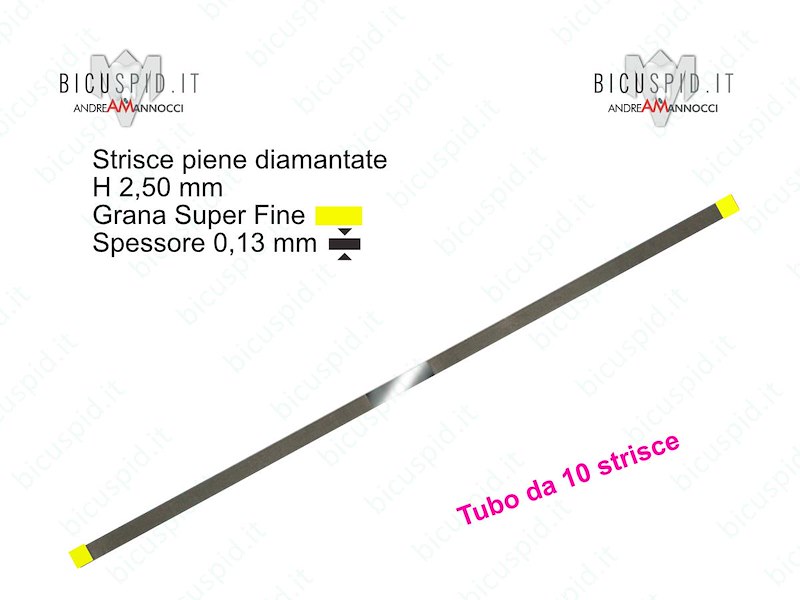 Strisce diamantate piene H 2,5 mm