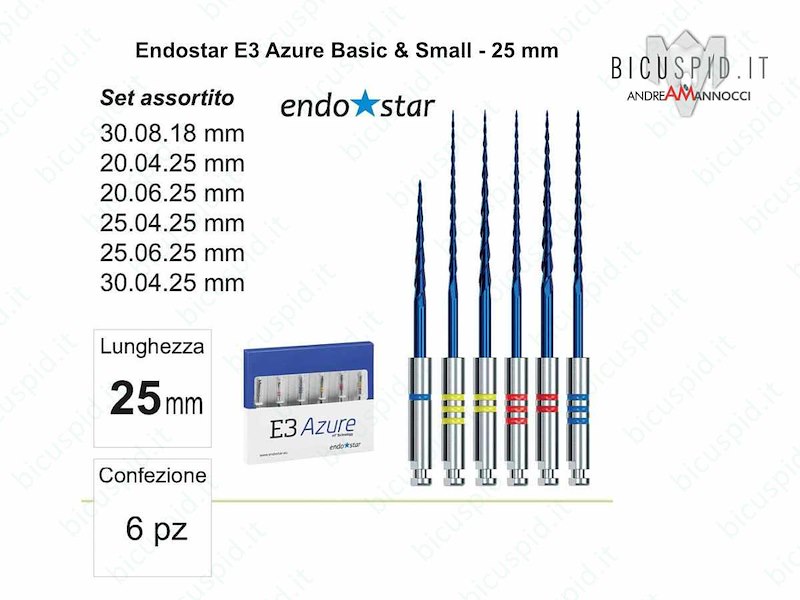 Endo Star Set assortiti Basic & Small 25 mm E3AZBS25BL