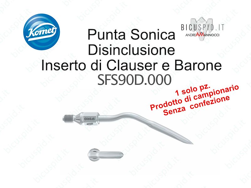 Punta Sonica  Disinclusione  Inserto di Clauser e Barone SFS90D.000