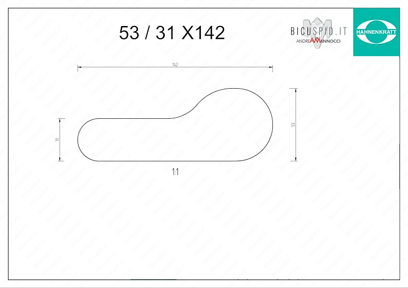 6300X6 Specchi senza manico Hahnenkratt FS Rhodium- due facce 