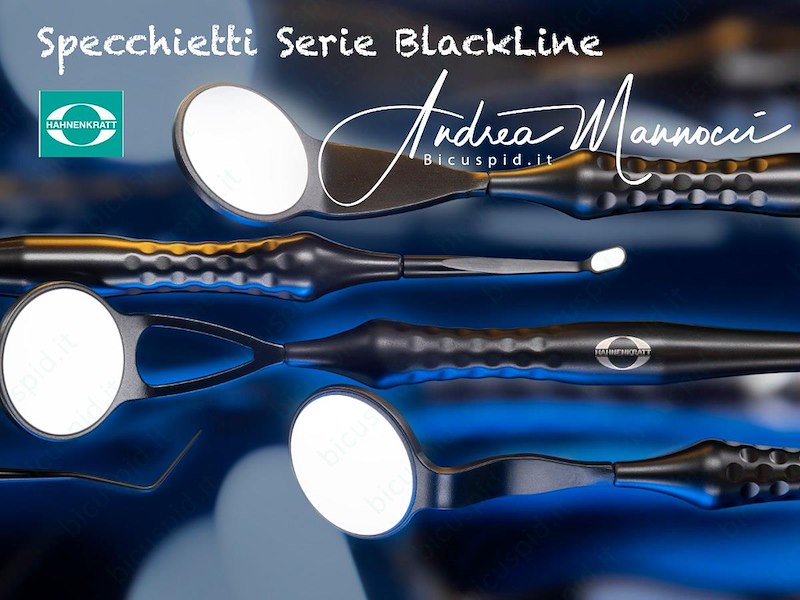 Specchietto Rodiato FS Rhodium - Serie BLACKLine - misura 4 da 22mm - Box da 3 specchietti - mod. B6060