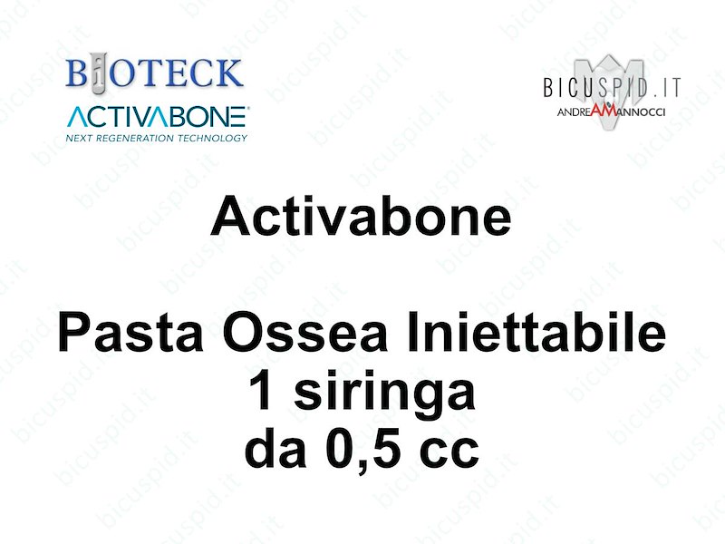 INJ005  Activabone Injectable, Pasta ossea Iniettabile , 1 siringa 0.5 cc