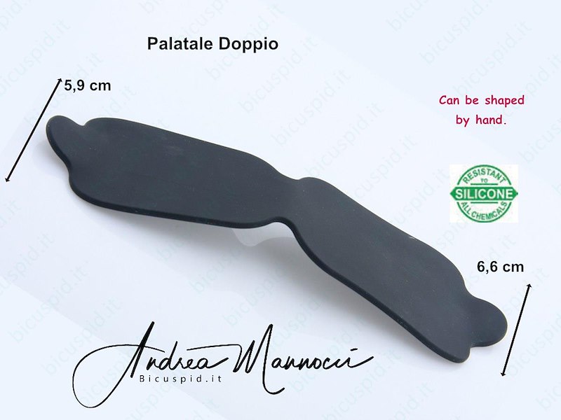 CONTRASTATORE PER FOTOGRAFIA INTRAORALE - PALATALE DOPPIO  IN SILICONE NERO - CODICE 190783