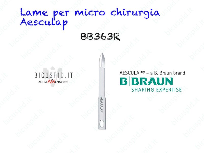 LAME BEAVER MICROCHIRURGIA PER BISTURI - AESCULAP BBRAUN - Codice BB363R - Conf. da 1 lama