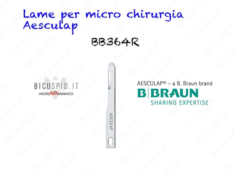 LAME BEAVER MICROCHIRURGIA PER BISTURI - AESCULAP BBRAUN - Codice BB364R - Conf. da 10 lame
