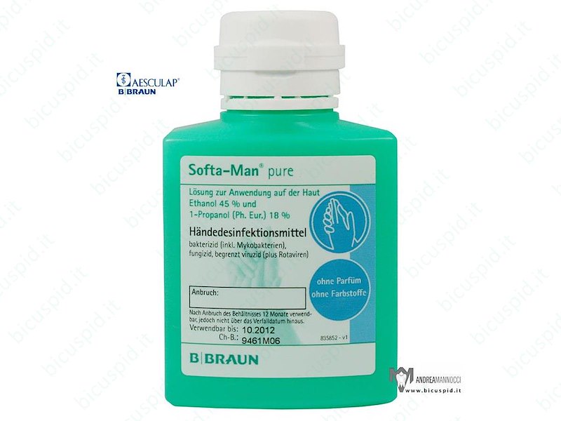 SOFTA® MAN  VISCORUB B Braun Aesculap - Gel alcolico per l'antisepsi delle mani. Confezioni da 100ml - cod. 19655 