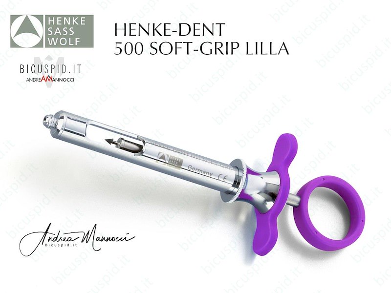 SIRINGA PER ANESTESIA LILLA - STANDARD HENKE-DENT 500 SOFT-GRIP ® - COD. 8300011933