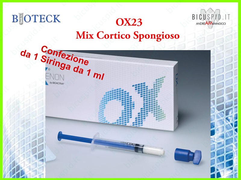 OX23 Bioteck - Granuli in Siringa Mix Cortico-Spongioso - Confezione da 1 Siringa OX da 1 ml