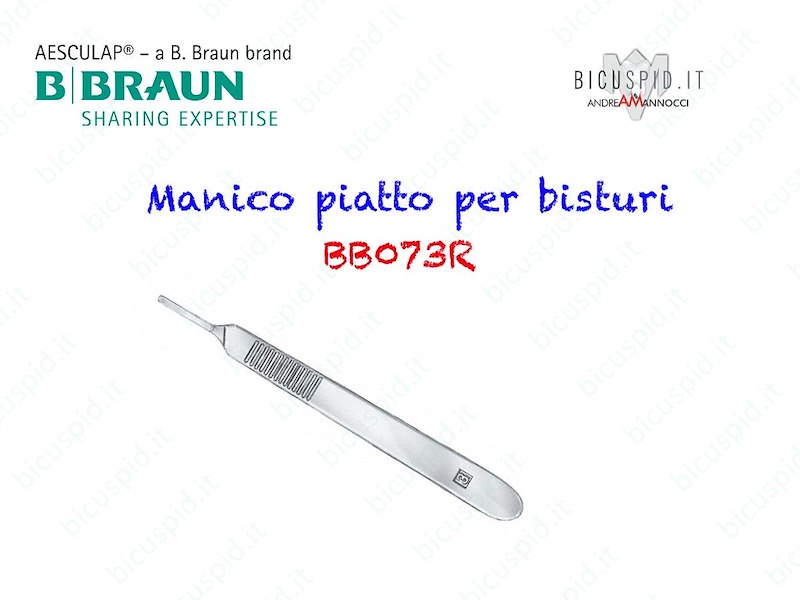 MANICO BISTURI  impugnatura piatta - Aesculap - CODICE BB073R 